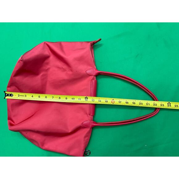 Authentic Longchamp Le Pliage Large NEO Orange Nylon Tote Shoulder bag - Picture 7 of 10